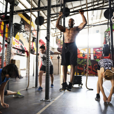 Crossfit group at the gym